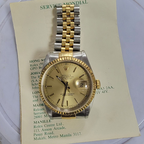 勞力士Rolex Datejust 16233 蠔式日誌型手錶