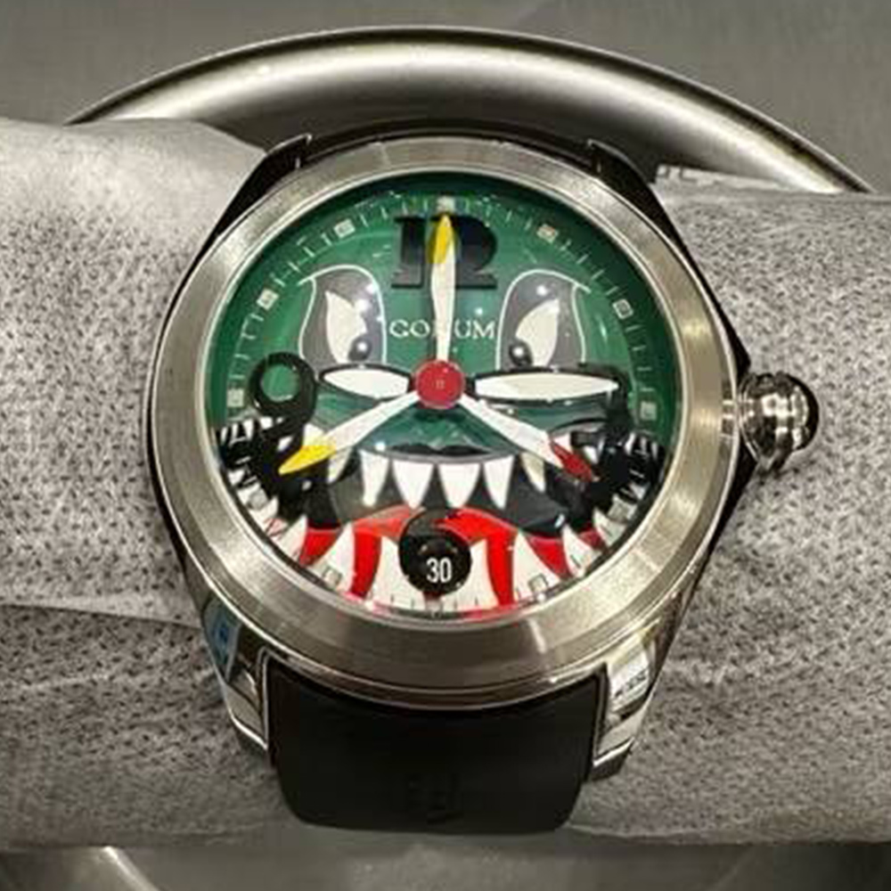 Corum 崑崙錶Bubble Chronograph 迷彩鯊魚限量款泡泡錶47mm 計時自動上鍊機械錶