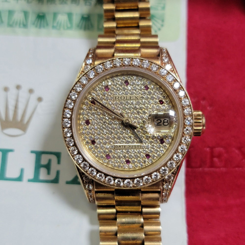 ROLEX 勞力士 Lady-Datejust 26mm 18K黃金奢華女錶（型號 69158）
