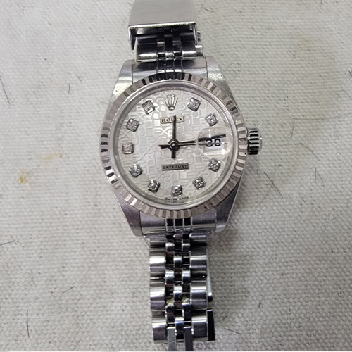 ROLEX Lady Datejust 18K白金 鑽石 不鏽鋼手錶