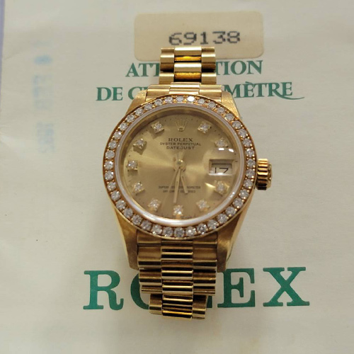 Rolex 勞力士69138 蠔式18K金原廠鑽石錶