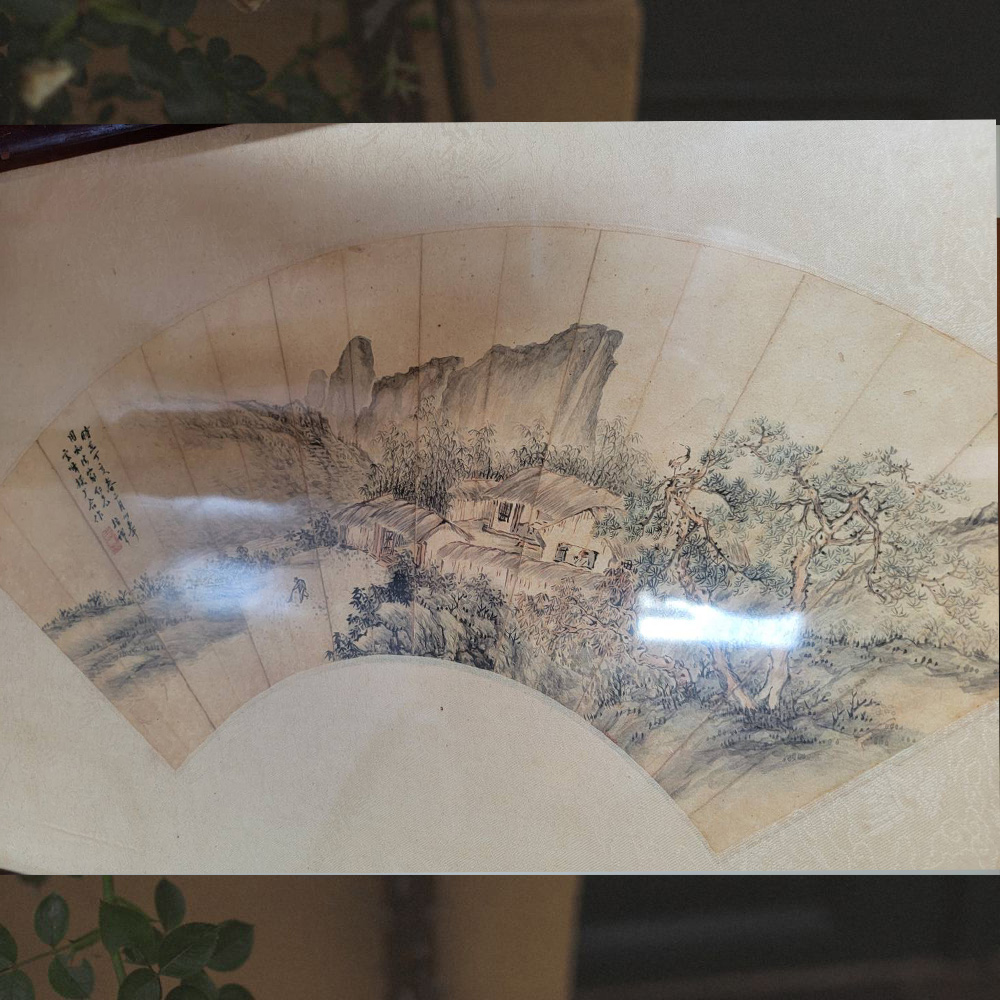 山水扇面