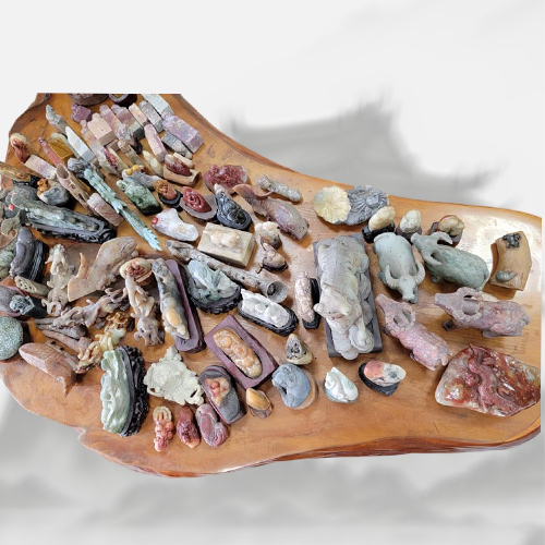 各式手工雕刻壽山石