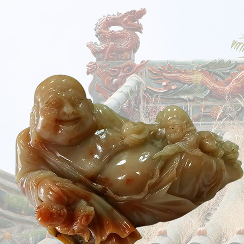 招財彌勒玉雕