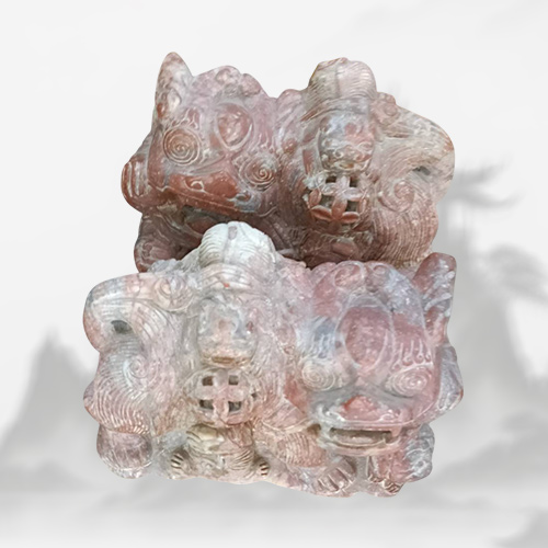 珊瑚玉石擺件