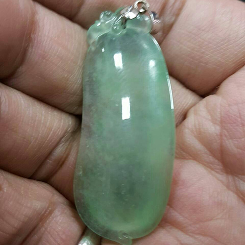 天然冰種綠翡翠吊墜