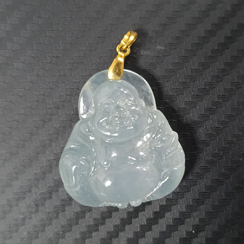 天然緬甸翡翠彌勒佛吊墜