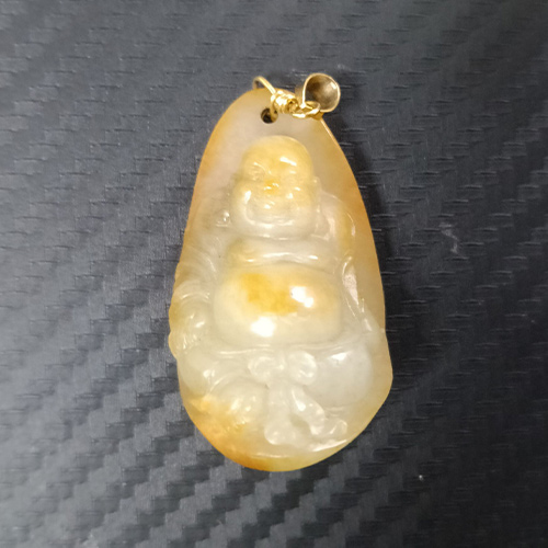 玻璃種黃翡翠玉墜