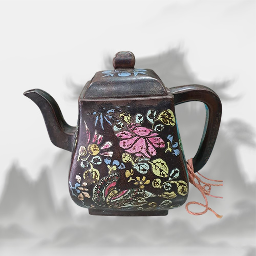復古褐色陶瓷茶壺